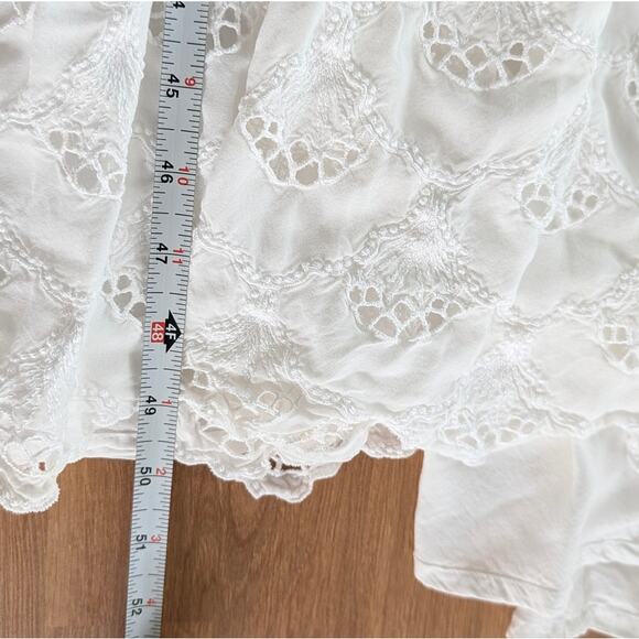 Sézane Sezane Elia Dress Womens 38/ M Ecru Boho Sleeveless Tiered Midi Maxi - Picture 10 of 12